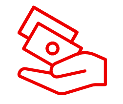 icon mano con dinero