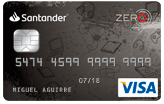 Tarjeta de Crédito Santander Zero Visa