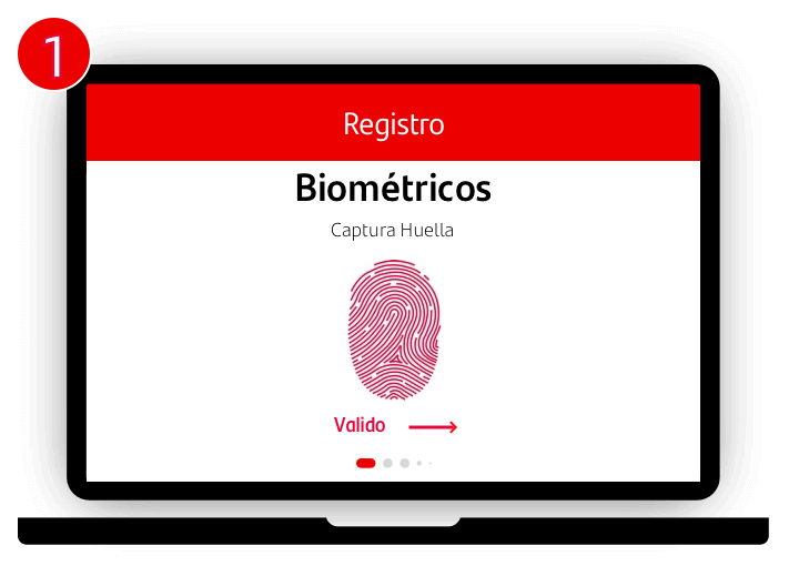 Registro de huella digital, capturar huella dactilar, Santander
