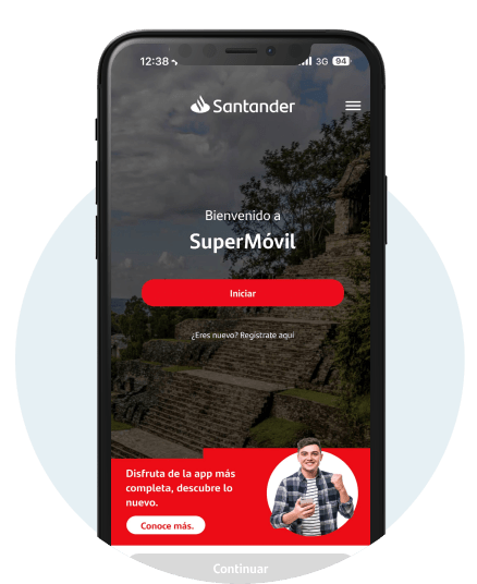 Comenzar a usar la app Santander - Paso 2