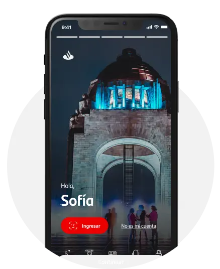 Comenzar a usar la app Santander - Paso 2