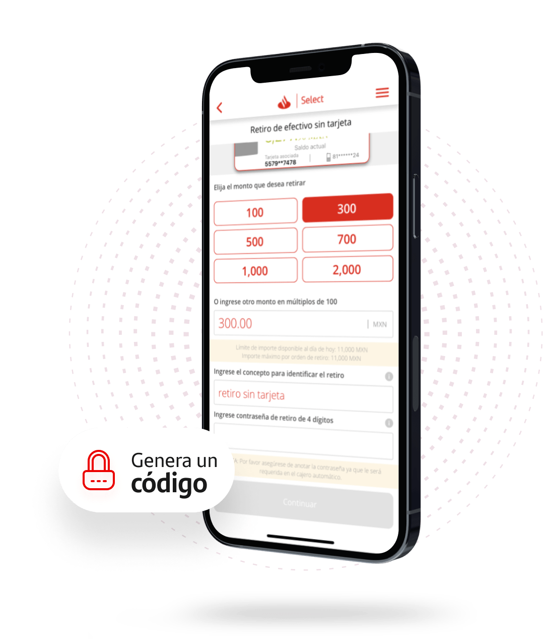 Funciones la app Santander - Retiro Sin Tarjeta